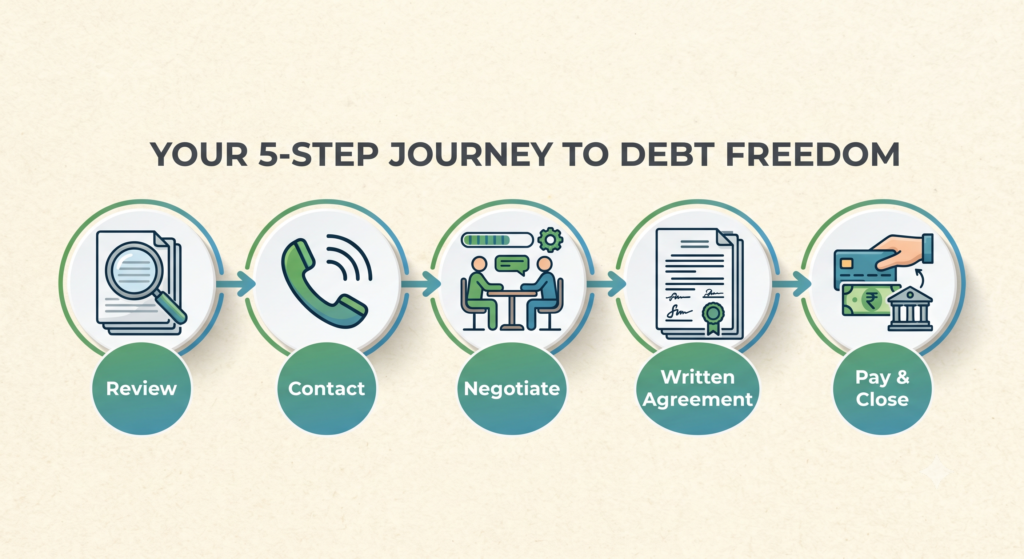 personal loan settlement process flowchart 5 steps