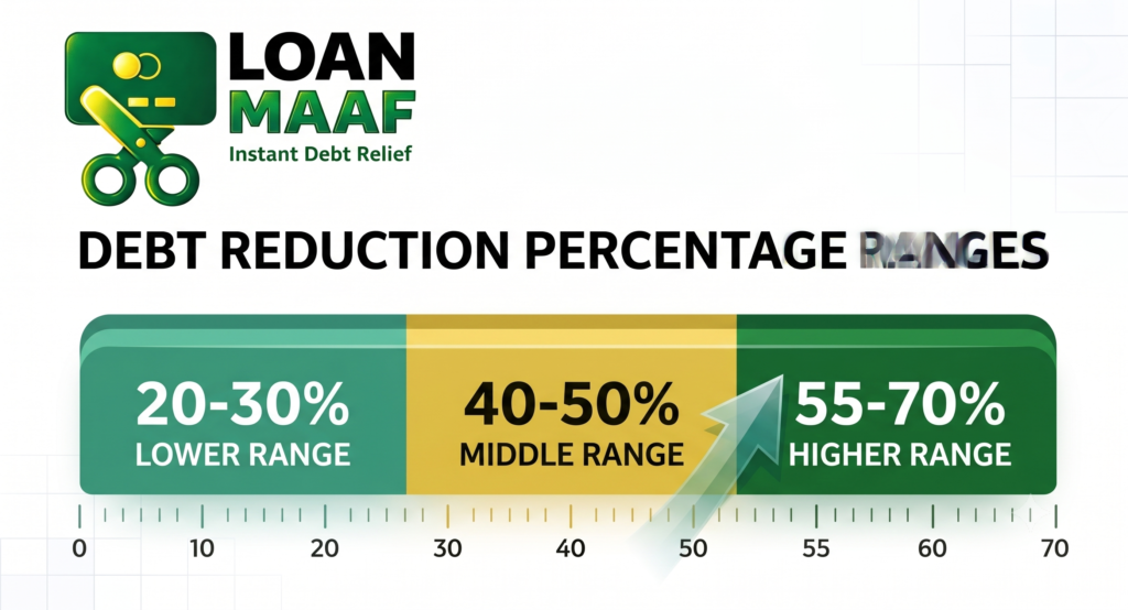 personal loan settlement percentage ranges India chart